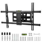 Suport TV de Perete, Pivotant, Universal, Diagonala 32”- 85” ( 80 - 214cm ), Max 60kg, Vesa 200x100 – 600x400, Negru - imagine 2