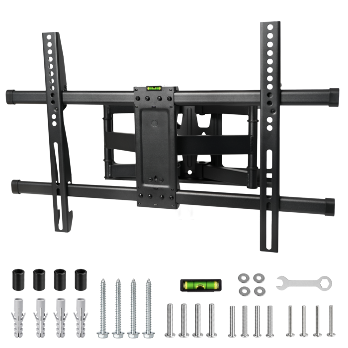 Suport TV de Perete, Pivotant, Universal, Diagonala 32”- 85” ( 80 - 214cm ), Max 60kg, Vesa 200x100 – 600x400, Negru - imagine 2