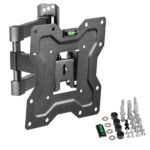 Suport TV de Perete, Pivotant, Universal, Diagonala 15” – 48” ( 38 – 122cm), Max 35kg, Vesa 100x100 – 200x200, Negru - imagine 2