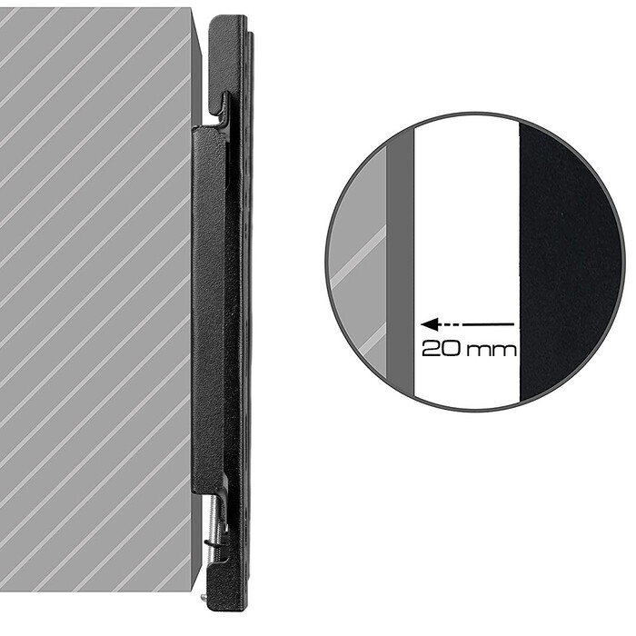 Suport TV de Perete, Universal, Diagonala 13”- 50” ( 33 - 127 cm ), Max 35kg, Vesa 75x75 – 200x200, Negru - imagine 2