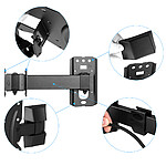 Suport TV de Perete, Universal, Pivotant, Diagonala 22”- 48” ( 56 – 122cm ), Max 20 kg, Vesa 100×100 – 200×200, Negru - imagine 4