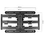 Suport TV de Perete, Universal, Pivotant, Diagonala 32”- 85” ( 81– 216cm ), Max 50 kg, Vesa 100×100 – 600×400, Negru - imagine 2