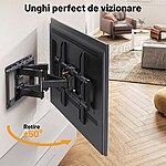 Suport TV de Perete, Premium, Montare pe Perete, Reglabil, Rotire / Extindere / Inclinare / Pivotare, Universal pentru Televizoare 42 - 85 Inch (106 - 215 cm), Compatibil VESA 200x100 - 600x400, Max 60 kg, Instalare Usoara, Negru - imagine 8