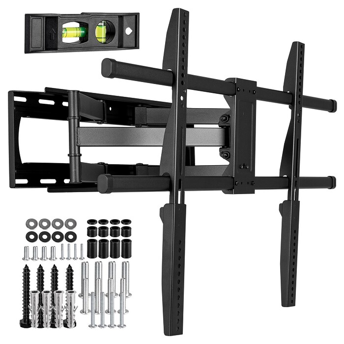 Suport TV de Perete, Pivotant, Universal, Diagonala 42”- 100” ( 106 - 254cm ), Max 75 kg, Vesa de la 150x50 la max 800x600, Negru - imagine 3