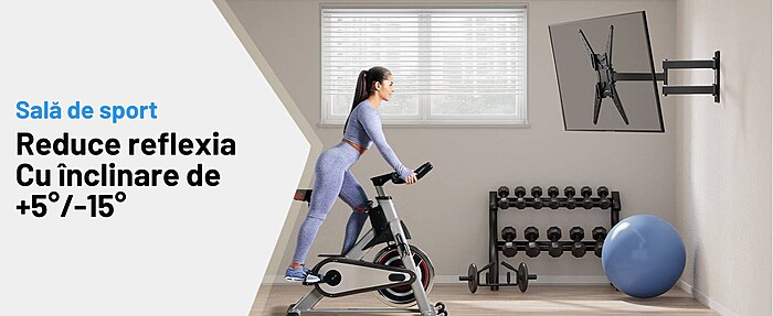 Suport TV de Perete, Premium, Montare pe Perete, Reglabil, Rotire / Extindere / Inclinare / Pivotare, Universal pentru Televizoare 26 - 60 Inch (66 - 152 cm), compatibil VESA 75x75 - 400x400, Max 32 kg, Instalare Usoara, Negru - imagine 12