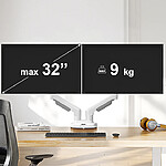 Suport pentru 2 Monitoare Premium 13-32" inch, Arc pe Gaz, pentru Productivitate, Munca, Gaming, Organizator Cabluri, Instalare Usoara, Ergonomic, VESA 75x75 / 100x100, Pana la 9 kg per brat, Prindere cu Clema / Surub, pentru Birou, Negru - imagine 10